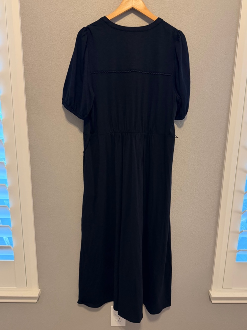 Boden Sofia Trim Jersey Midi Dress Black 16-18R - Picture 11 of 13